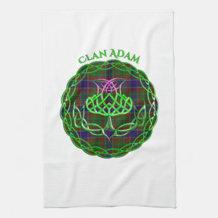 Adam Scottish Tartan Celtic Thistle Kitchen Towel