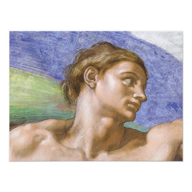Adam, Sistine Chapel by Michelangelo Photo Print (Front)