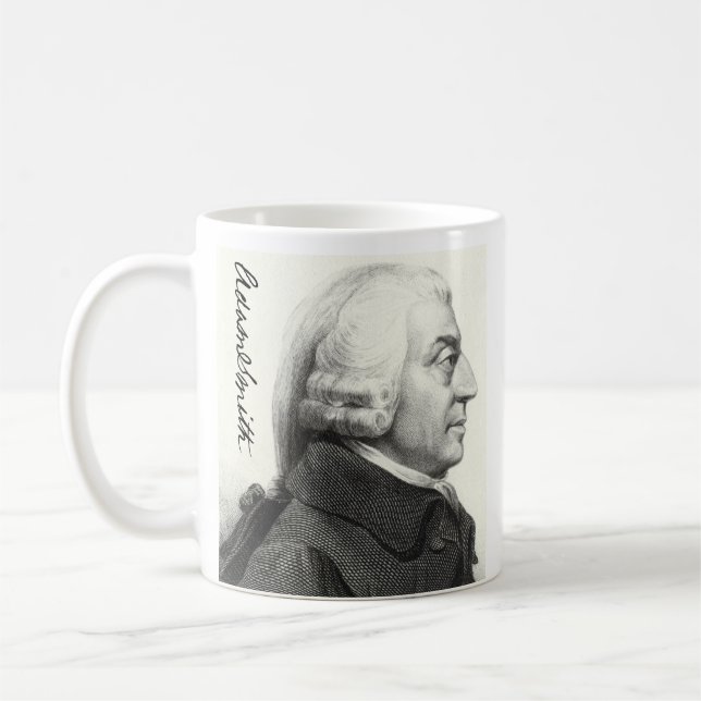 Adam Smith Profile (with signature) Coffee Mug (Left)