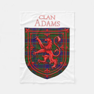 Adam Tartan Scottish Plaid Lion Rampant Fleece Blanket