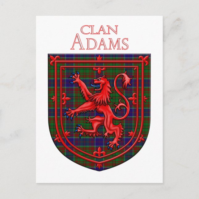 Adam Tartan Scottish Plaid Lion Rampant Postcard (Front)