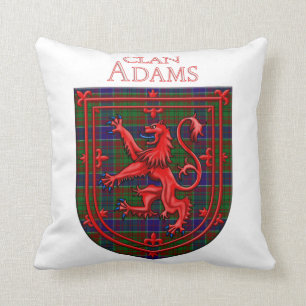 Adam Tartan Scottish Plaid Lion Rampant Throw Pillow