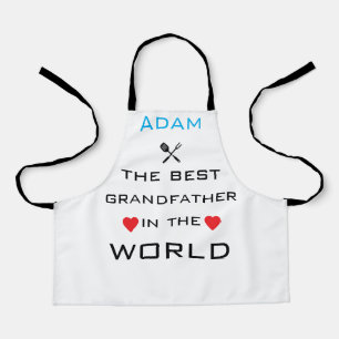 Adam the best grandfather in the world apron