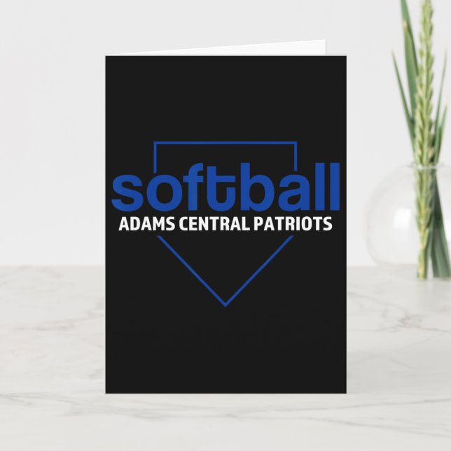 Adams Central Patriots Softll Home Plate  Card (Front)