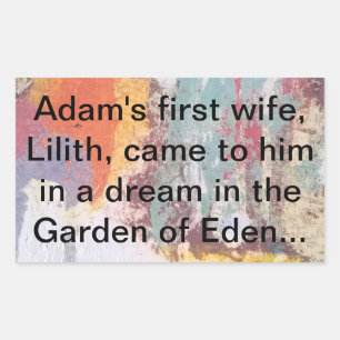 Adam's First Wife Lilith Jeff Hankamer Artjunkhaus Sticker