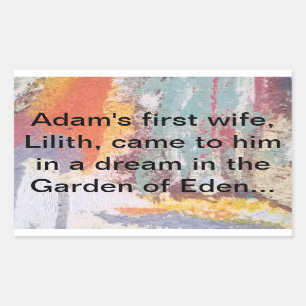 Adam's First Wife Lilith Jeff Hankamer Artjunkhaus Sticker