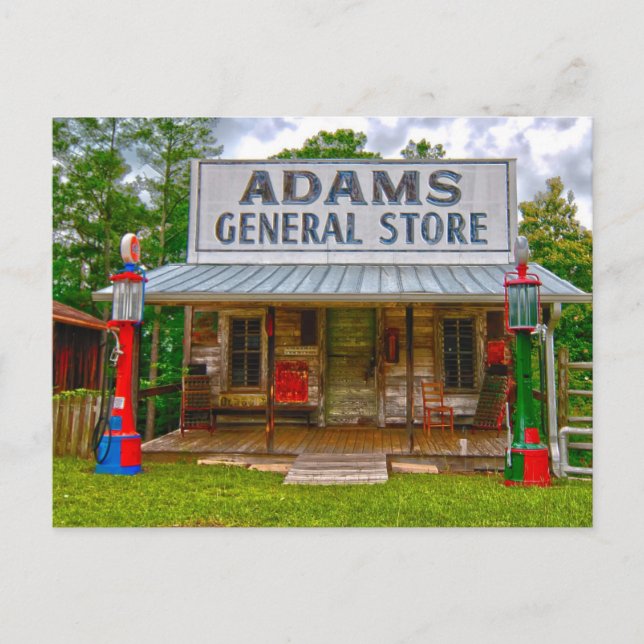 Adams General Store Alabama Postcard (Front)