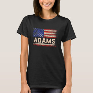 Adams Last Name Shirt Adams Name American Flag