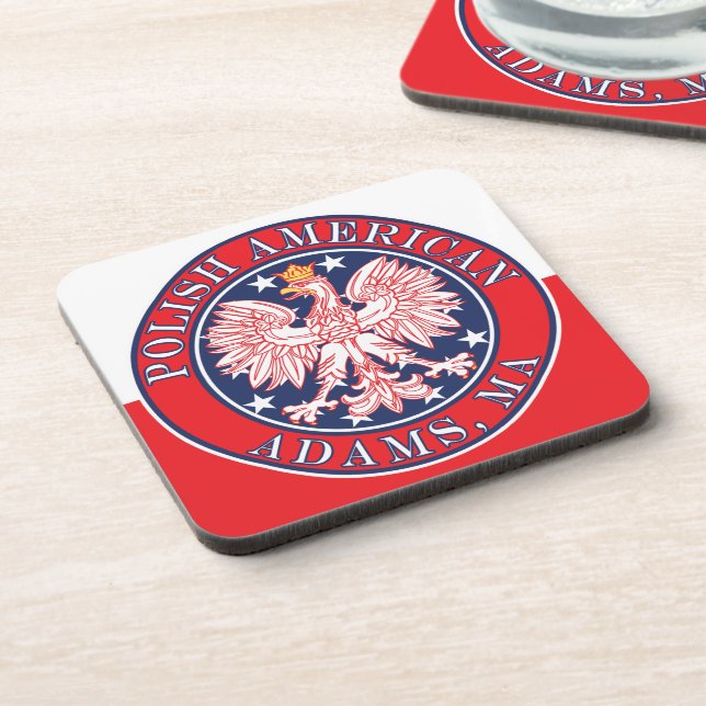 Adams Massachusetts Polish Coaster (Left Side)