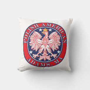 Adams Massachusetts Polish Throw Pillow