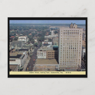 Adams St., Jacksonville FL Vintage Postcard