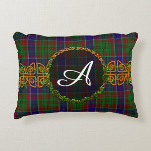 Adams Tartan And Monogram Decorative Pillow