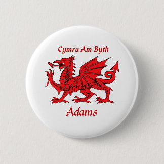 Adams Welsh Dragon 2 Inch Round Button