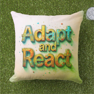 Adapt and React Outdoor Pillow