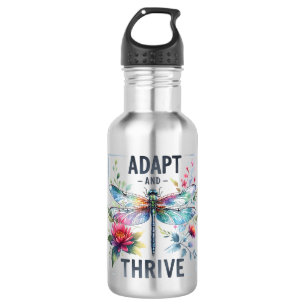 Adapt and Thrive - Artistic Dragonfly 532 Ml Water Bottle