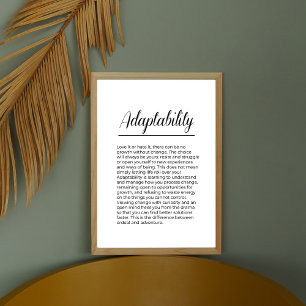 ADAPTABILITY Inspirational Motivational Wall Art