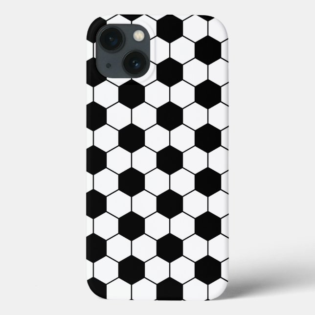 Adapted Soccer Ball pattern Black White Case-Mate iPhone Case (Back)