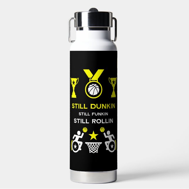 Adaptive Disabled Basketball Water Bottle (Front)