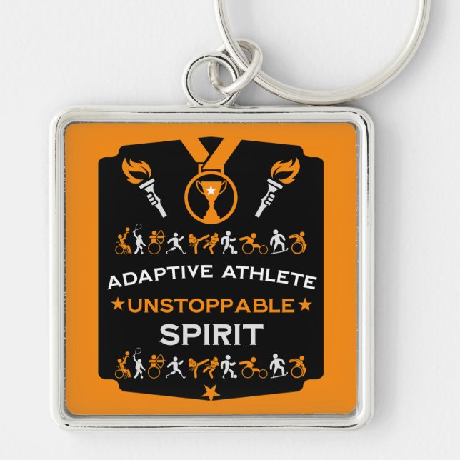 Adaptive Disabled Sports Gift Keychain (Front)