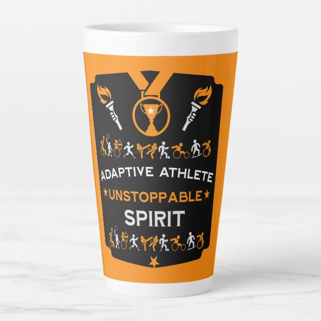 Adaptive Disabled Sports Gift Latte Mug (Front)