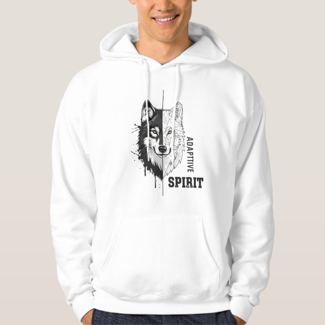 Adaptive Spirit Wolf Men's Hoodie (Front)