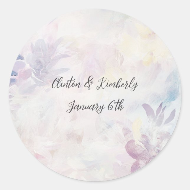 Adara Elegant Customizable Round Stickers (Front)