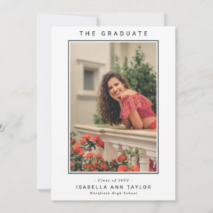Add 2 Photo Modern Graduation Announcement
