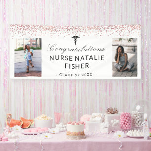Add 2 Photo Script Congratulations Nurse Graduate Banner