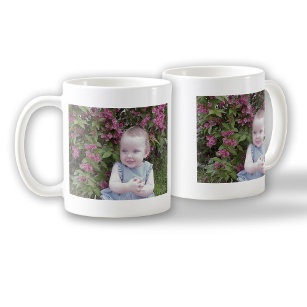 Add 2 Photos - Simple Collage on both sides Coffee Mug
