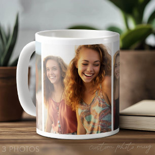 Add 3 Photos - Simple Collage - Modern Minimal Coffee Mug