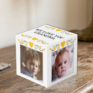 Add 4 images we love you grandma yellow cube