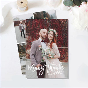 Add 4 Photo Collage (1+3) Script Wedding Thank You