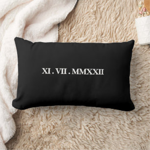Add A Birth Date, Anniversary, Name, & Message etc Lumbar Pillow