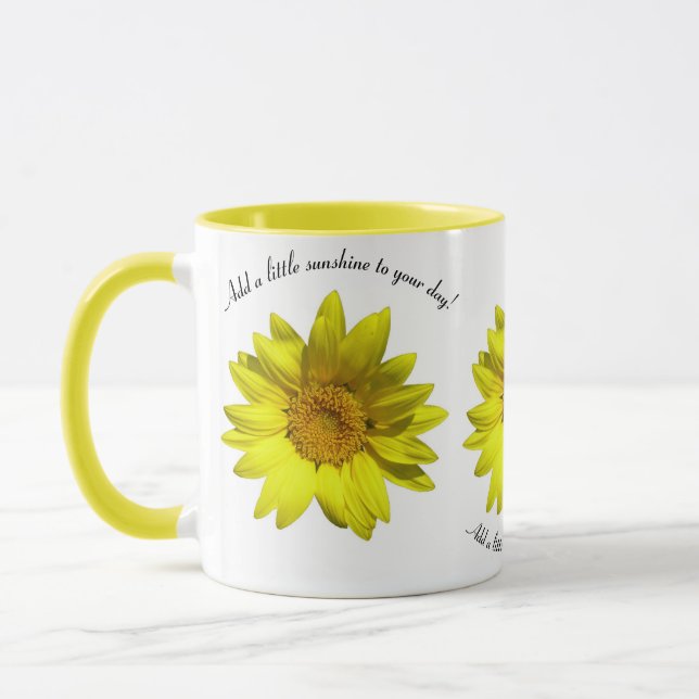 "Add a little sunshine to your day!" Mug (Left)