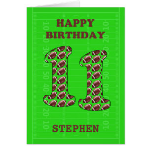 Add A Name 11th Birthday Footballs 