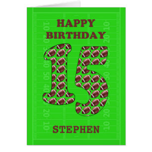 Add A Name 15th Birthday Footballs 