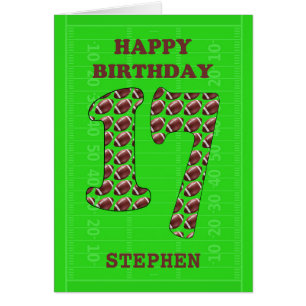 Add A Name 17th Birthday Footballs 