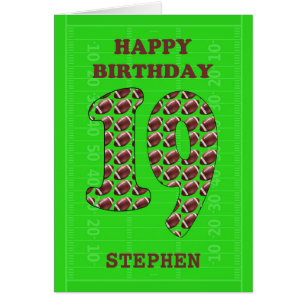 Add A Name 19th Birthday Footballs 