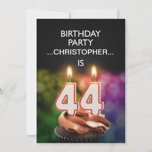 Add a name, 44th Birthday party Invitation