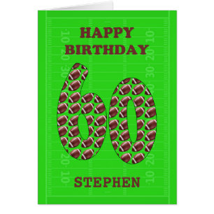 Add A Name 60th Birthday Footballs 