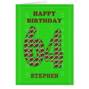 Add A Name 64th Birthday Footballs 