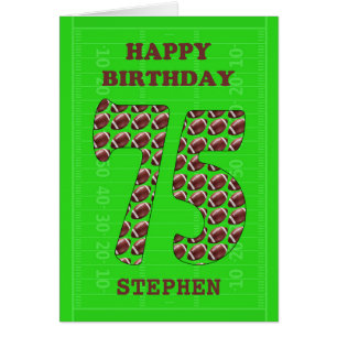 Add A Name 75th Birthday Footballs