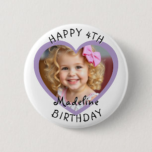 Add a Name and Age to this Happy Birthday  2 Inch Round Button