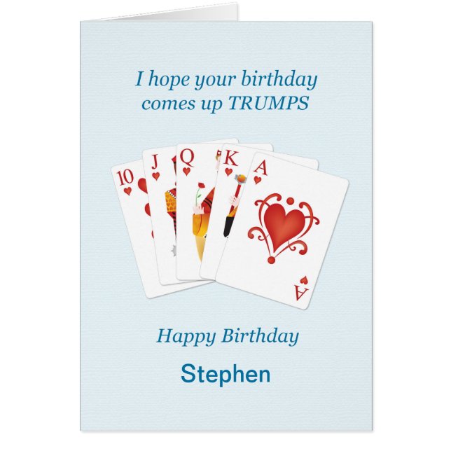 Add a Name Birthday, Hearts Full House (Front)