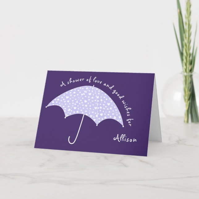 Add a Name Bridal Wedding Shower Greeting Invitation (Front)