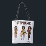 Add a Name Dancer Red Yellow Camo #2 Tote Bag<br><div class="desc">Two colors front and back. Add your name, school, or team.</div>