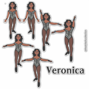 Add a Name Dancer Sticker Black Animal A