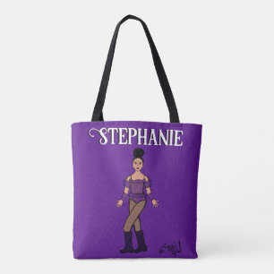Add a Name Dancer Two Colour Purple Stones Tote #2