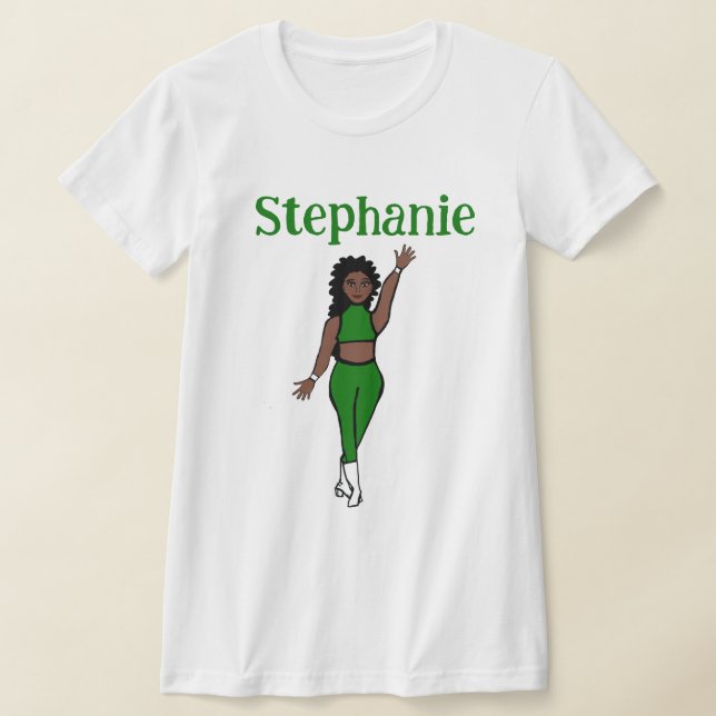 Add A Name Green Dancer T-Shirt (Laydown)