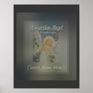 Add a Name Guardian Angel Customize It! Poster